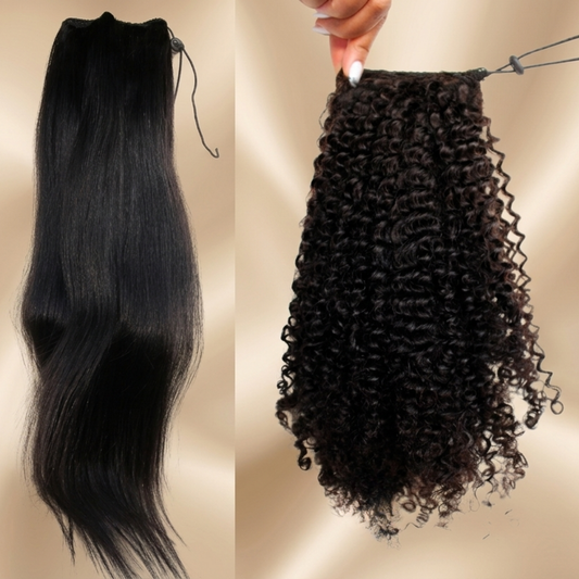 Ponytail Virgin Hair Kinky Curly